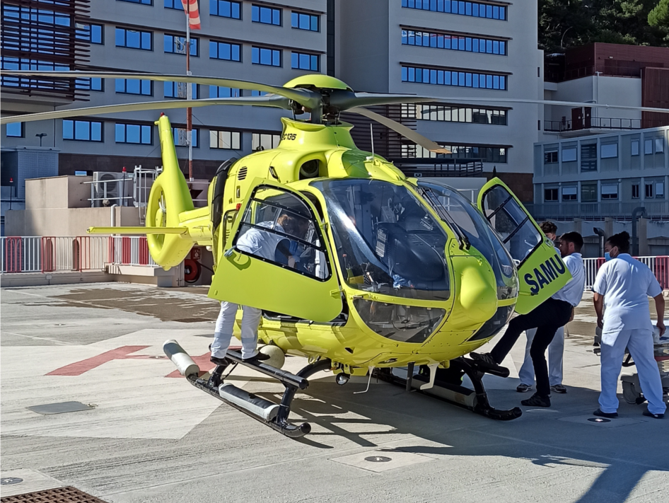 la garde médicale aérienne française mettra un hélicoptère au service du transport de transplants et greffons